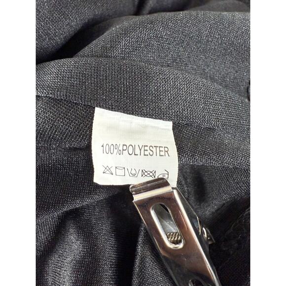 Heaven Sz 8 Beaded Sleeveless Stripes Sheath Knee Length Dress Black Silver Mesh - Picture 10 of 11